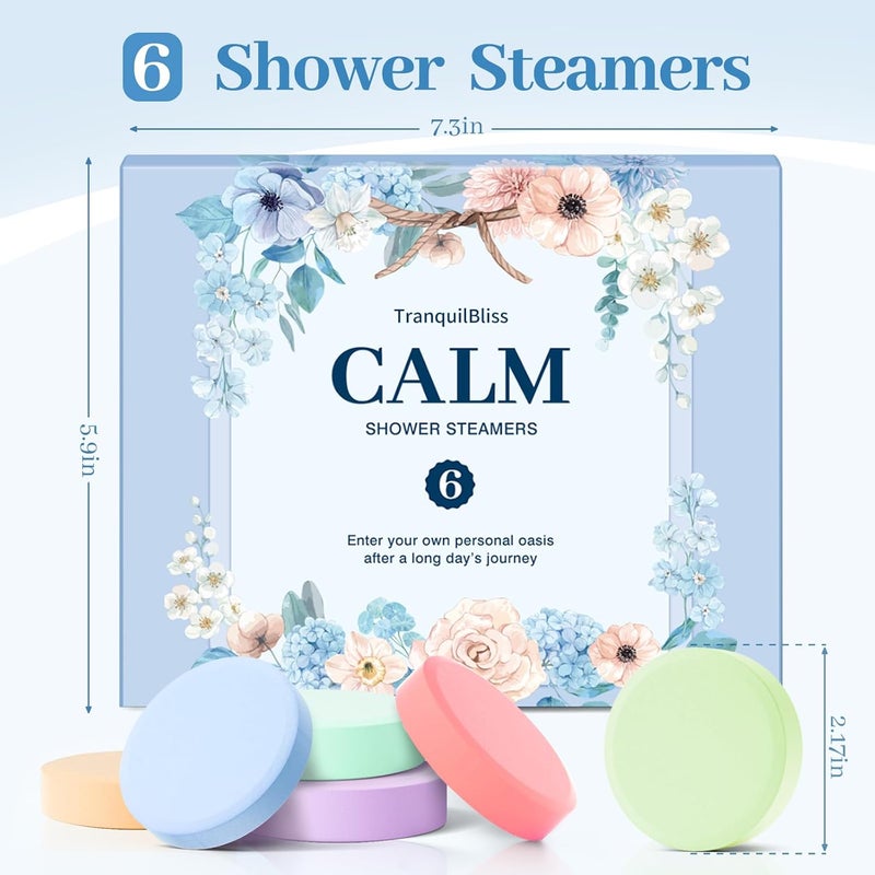 TranquilBliss Shower Steamers 12 Count, Shower Steamers with Natural Ingredients, 6 Different Scents & Individually Wrapped, Christmas and Birthday Good Option for Your Loved Ones (2 Pack) - Image 2